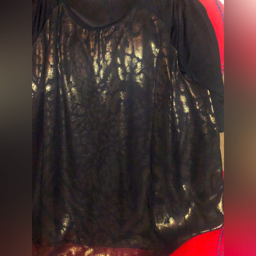 Metallic gold tunic